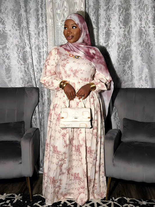 Amina Printed Modest Dress